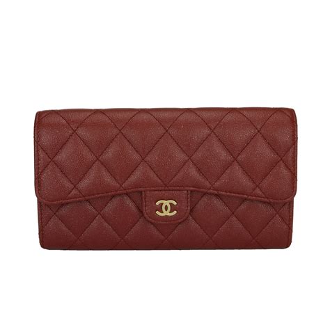 chanel iridescent caviar quilted medium flap wallet burgundy|Wallets on Chain .